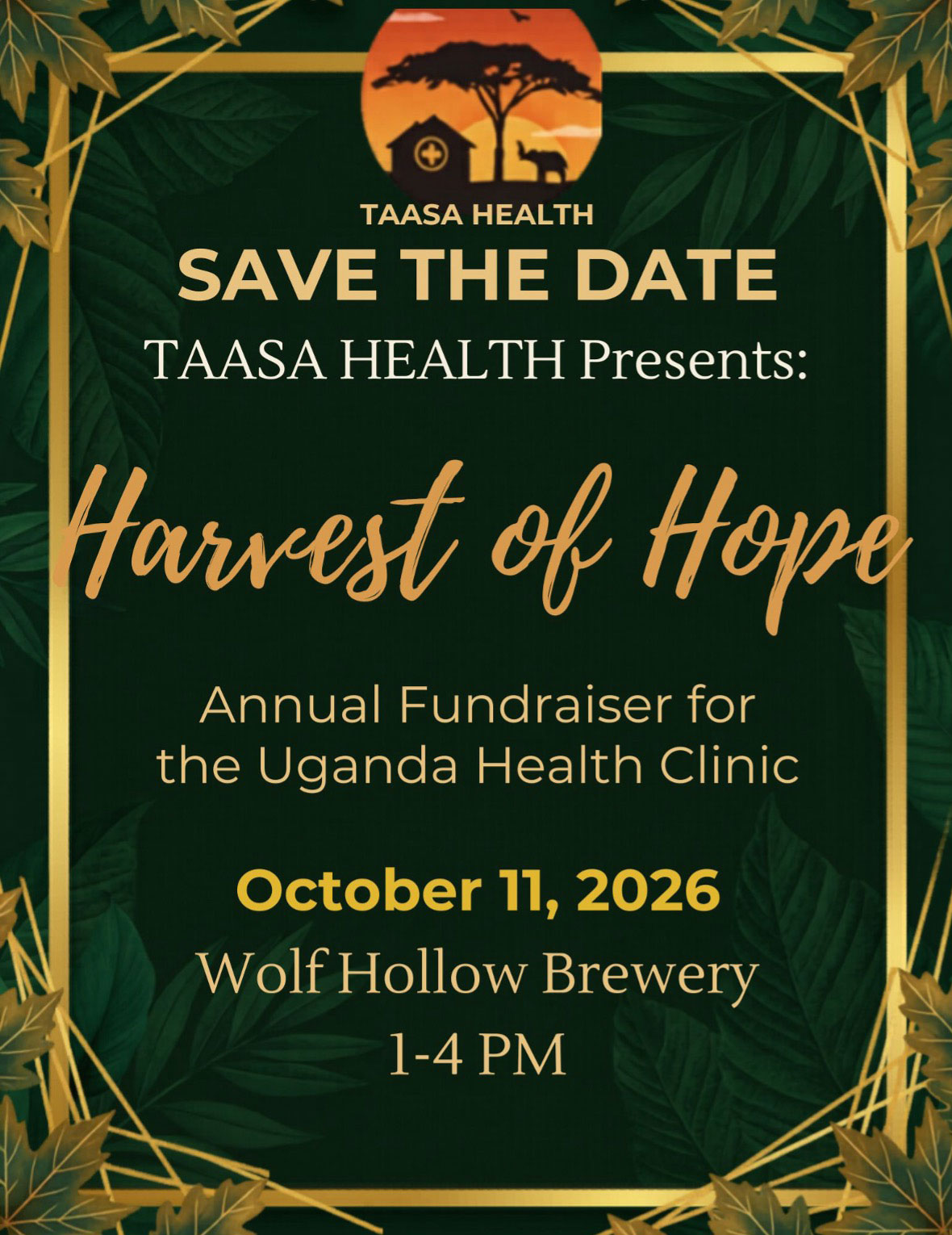 taasa harvest of hope fundraiser 2026